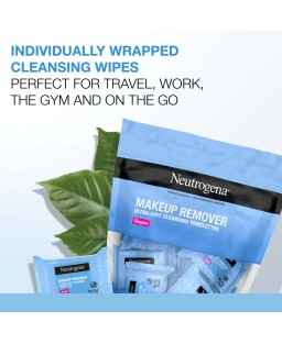 Neutrogena Cleansing Makeup Remover Wipes, Individually Wrapped, 20 Ct