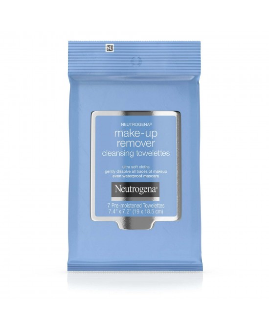 Neutrogena Makeup Remover Wipes & Face Cleansing Towelettes, Travel Pack, 7 Ct