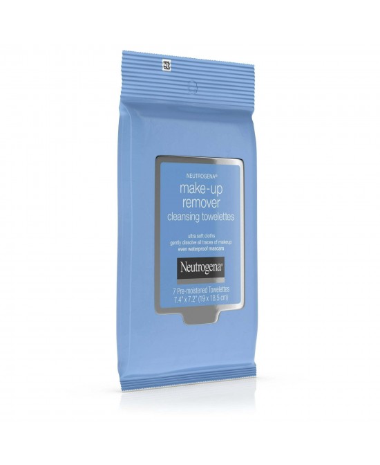 Neutrogena Makeup Remover Wipes & Face Cleansing Towelettes, Travel Pack, 7 Ct