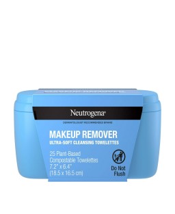 Neutrogena Makeup Remover Wipes and Face Cleansing Towelettes, Plastic Case, 25 Ct