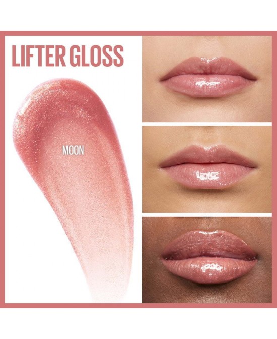 Maybelline Lifter Gloss Lip Gloss Makeup with Hyaluronic Acid, Moon