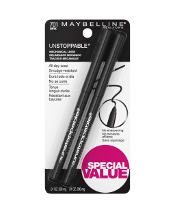 Maybelline Unstoppable Waterproof Eyeliner, Onyx, 2 Pack