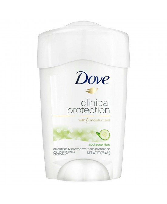 Dove Clinical Protection Women's Antiperspirant Deodorant Stick, Cucumber and Green Tea, 1.7 oz