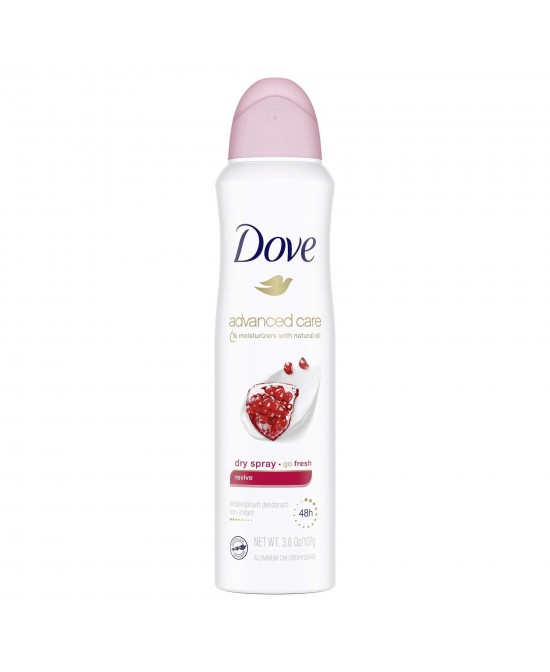 Dove Advanced Care Long Lasting Women's Antiperspirant Deodorant Spray, Revive Pomegranate, 3.8 oz