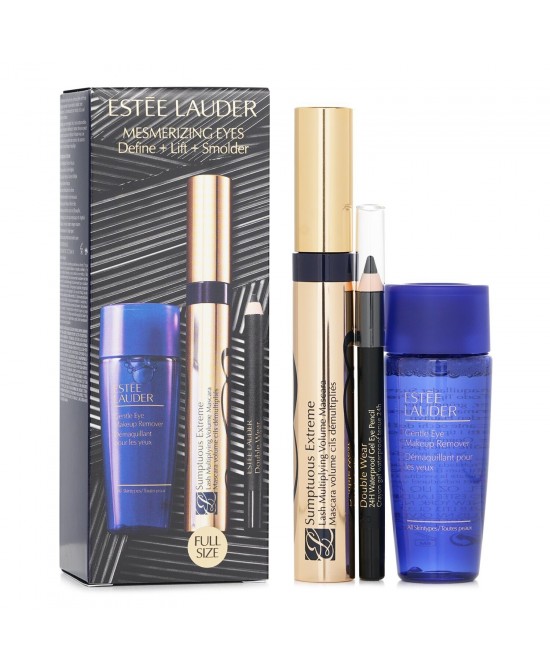 ESTEE LAUDER - Sumptuous Extreme Mascara Set: Extreme Volume Mascara 8ml + Double Wear Eye Penci 8g + Eye Makeup Remover 30ml 622760 3pcs