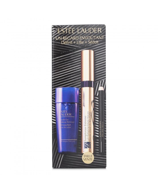 ESTEE LAUDER - Sumptuous Extreme Mascara Set: Extreme Volume Mascara 8ml + Double Wear Eye Penci 8g + Eye Makeup Remover 30ml 622760 3pcs