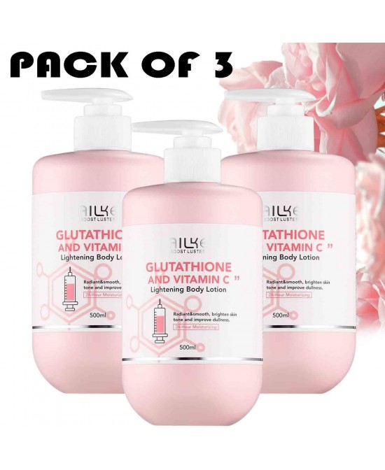 AILKE Vitamin C and Glutathione Skin Care Set, Antioxidant, Improve Rough Skin, Nourishing, Moisturizing Range for Face and Body