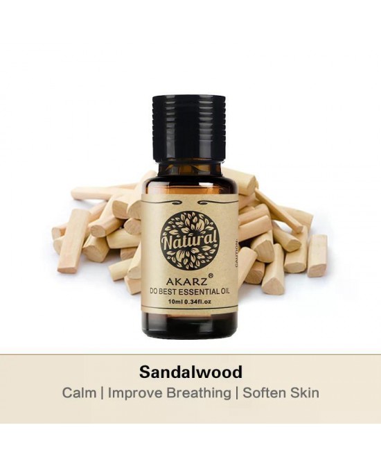 Sandalwood Essential Oil AKARZ Natural Oiliness Cosmetics Candle Soap Scents Making DIY Odorant Raw Material Sandalwood Oil