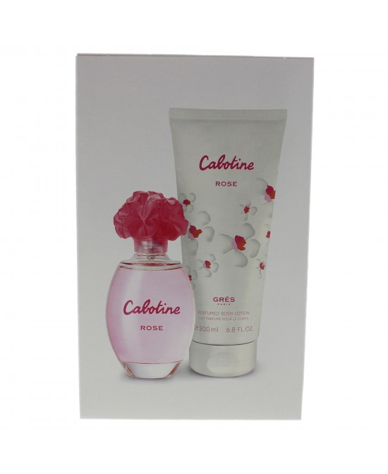 Cabotine Rose by Parfums Gres for Women - 2 Pc Gift Set 3.4oz EDT Spray, 6.76oz Perfumed Body Lotion