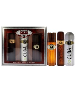 Cuba Gold by Cuba for Men - 3 Pc Gift Set 3.3oz EDT Spray, 6.6oz Deodorant Spray, 3.3oz After Shave