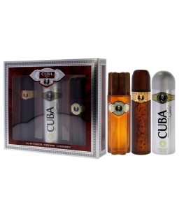 Cuba Gold by Cuba for Men - 3 Pc Gift Set 3.3oz EDT Spray, 6.6oz Deodorant Spray, 3.3oz After Shave