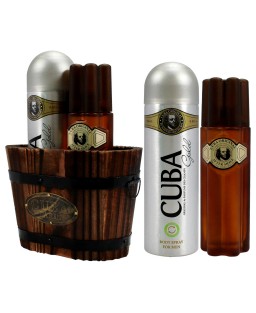 Cuba Gold by Cuba for Men - 2 Pc Gift Set 3.4oz After Shave, 6.7oz Body Spray