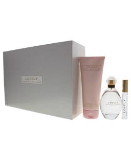 Lovely by Sarah Jessica Parker for Women - 3 Pc Gift Set 3.4oz EDP Spray, 0.34oz EDP RollerBall, 6.7oz Body Lotion