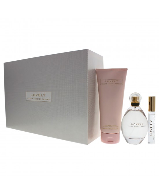 Lovely by Sarah Jessica Parker for Women - 3 Pc Gift Set 3.4oz EDP Spray, 0.34oz EDP RollerBall, 6.7oz Body Lotion