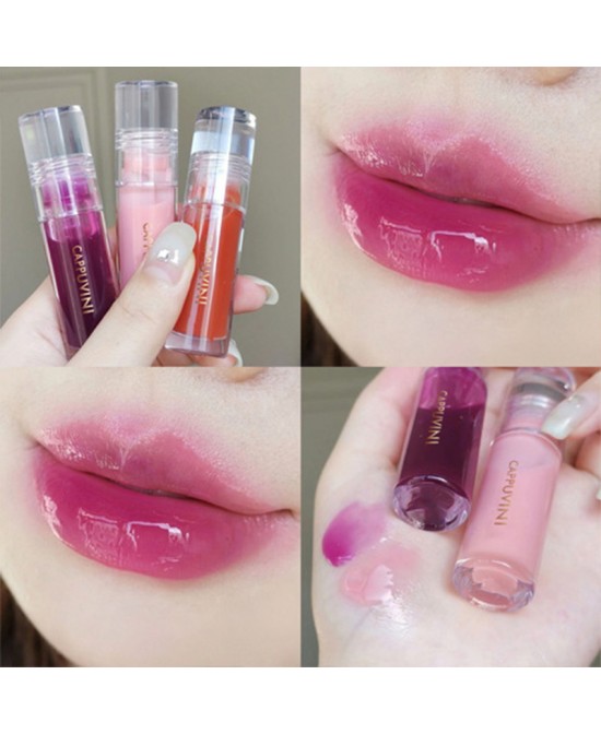 1/3Pcs Transparent Lip Gloss Crystal Jelly Mirror Liquid Lipstick Glitter Clear Moisturize Lip Tint Cosmetic For Lip Makeup Base