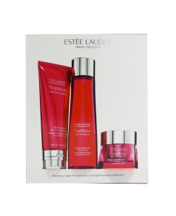 Estee Lauder - Nutritious Super-Pomegranate Overnight Radiance Collection: Cleansing Foam 125ml+Lotion Intense Moist 200ml+Night Creme 50ml - 3pcs