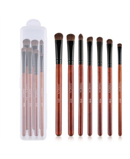 Eye Makeup Brushes 7pcs Essential Eyeshadow Brushes Kit with Soft Synthetic Hairs & Wood Handle for Eyeshadow, Blending, Eyebrow, Eyeliner