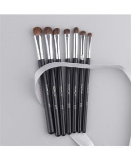 Eye Makeup Brushes 7pcs Essential Eyeshadow Brushes Kit with Soft Synthetic Hairs & Wood Handle for Eyeshadow, Blending, Eyebrow, Eyeliner