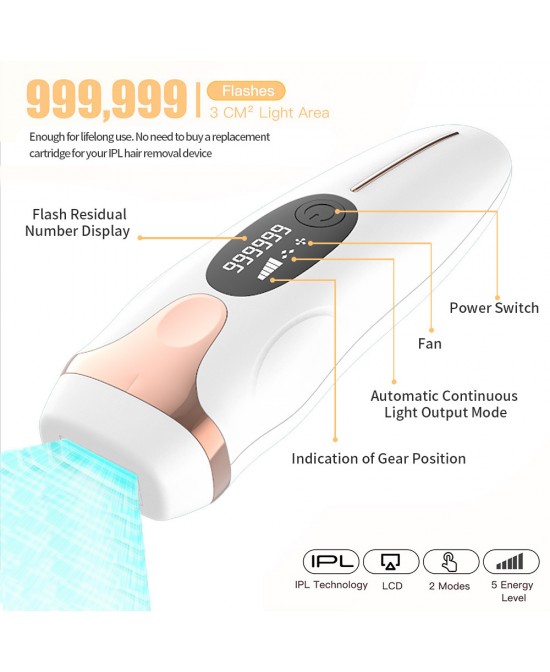 Beauty Supplier Professional Handheld Custom Logo Laser IPL Hair Removal