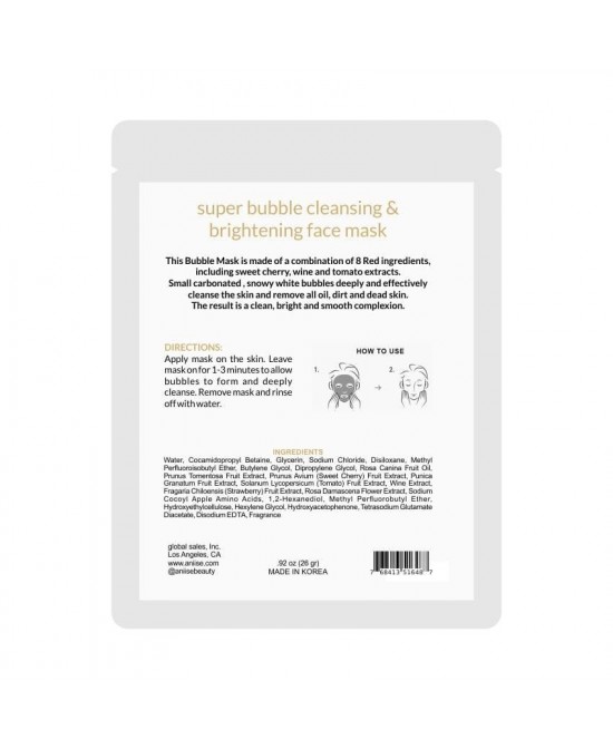 Super Bubble Cleansing and Illuminating Face sheet mask