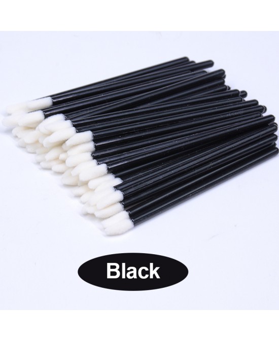 50pcs Diposable Lip Brush Makeup Mascara Wands Lipstick Micro Brushes Applicators Cleaner