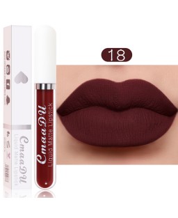 18 Color Optional Matte Velvet Lipstick Vivid Colour Non-Stick Cup Long Lasting Lip Glosses for Women Girl SK88