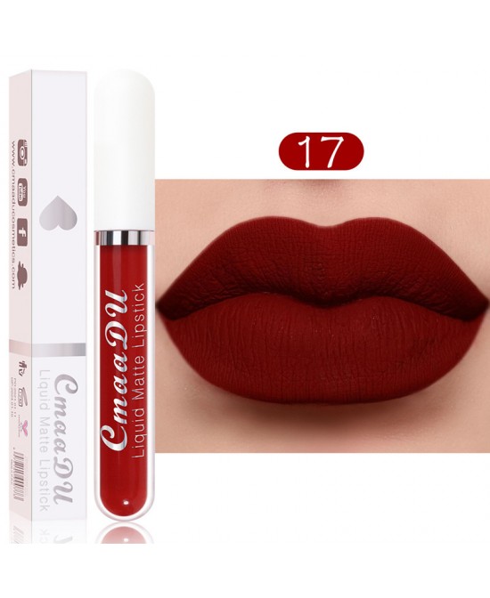 18 Color Optional Matte Velvet Lipstick Vivid Colour Non-Stick Cup Long Lasting Lip Glosses for Women Girl SK88