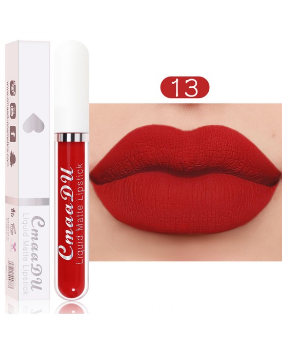 18 Color Optional Matte Velvet Lipstick Vivid Colour Non-Stick Cup Long Lasting Lip Glosses for Women Girl SK88