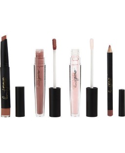 Beauty Fiend Jessica Simpson by Jessica Simpson 4 piece Nude Lip Kit contains Nude Lipstick 0.04 oz + Nude Lip Liner 0.03 oz + Nude Liquid Lip 0.07 oz + Nourishing Lip Topper 0.07 oz