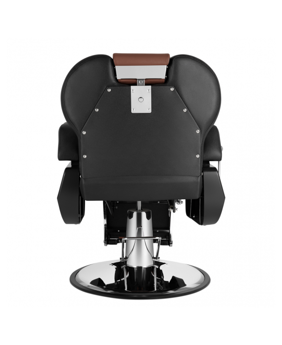 PVC Leather Case ABS Armrest Shell 300lbs Load-Bearing Disc With Footrest Can Be Put Down Barber Chair Black Brown