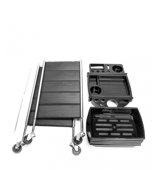 YC-Q7 5 Tiers Hairdresser Beauty Storage Trolley Black