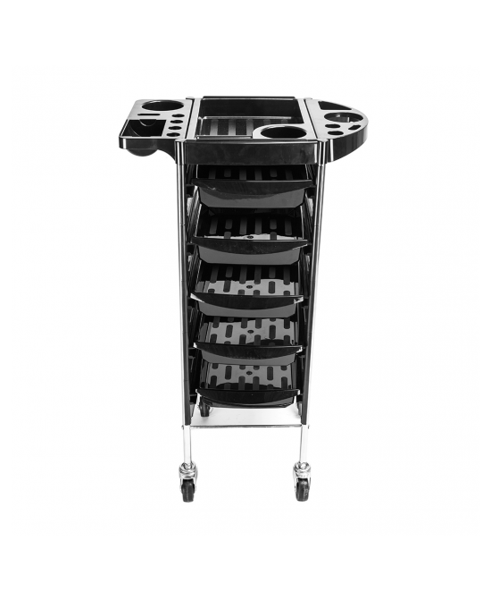 YC-Q7 5 Tiers Hairdresser Beauty Storage Trolley Black