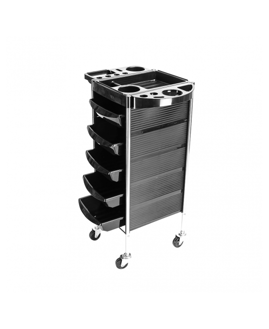 YC-Q7 5 Tiers Hairdresser Beauty Storage Trolley Black