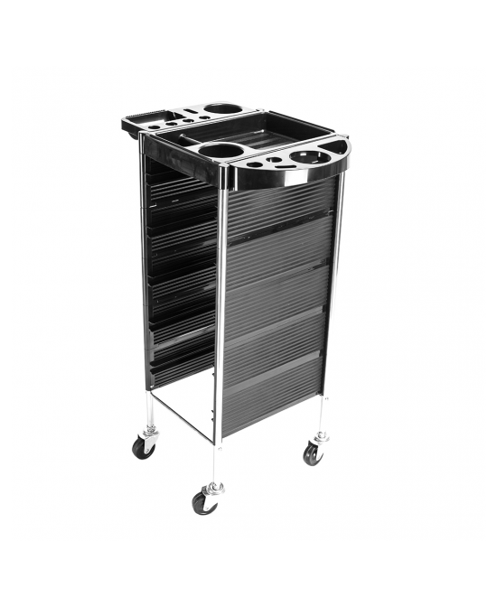 YC-Q7 5 Tiers Hairdresser Beauty Storage Trolley Black