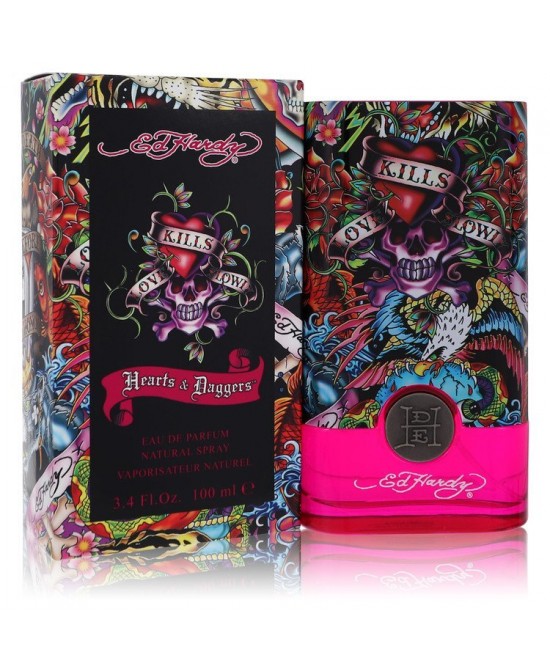 Ed Hardy Hearts & Daggers by Christian Audigier Eau De Parfum Spray 3.4 oz (Women)