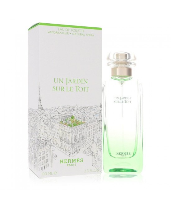 Un Jardin Sur Le Toit by Hermes Eau De Toilette Spray 3.3 oz (Women)