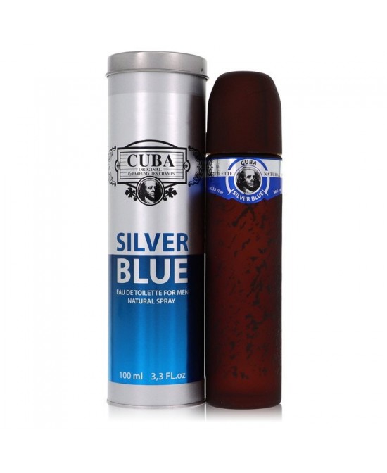 Cuba Silver Blue by Fragluxe Eau De Toilette Spray 3.3 oz (Men)