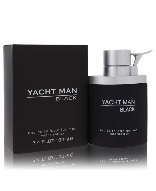 Yacht Man Black by Myrurgia Eau De Toilette Spray 3.4 oz (Men)