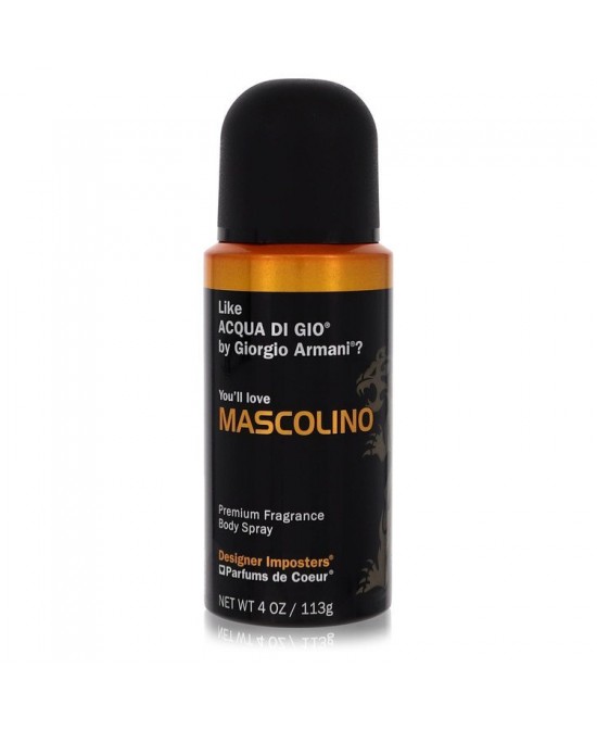 Designer Imposters Mascolino by Parfums De Coeur Body Spray 4 oz (Men)