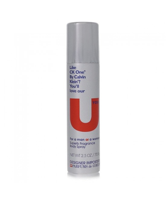 Designer Imposters U You by Parfums De Coeur Deodorant Body Spray (Unisex) 2.5 oz (Women)