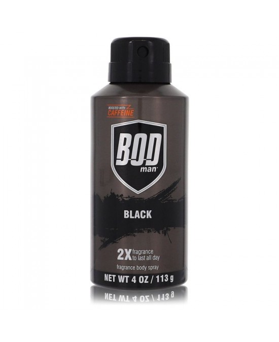 Bod Man Black by Parfums De Coeur Body Spray 4 oz (Men)