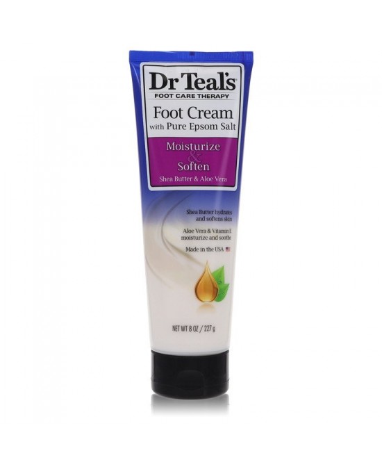 Dr Teal's Pure Epsom Salt Foot Cream by Dr Teal's Pure Epsom Salt Foot Cream with Shea Butter & Aloe Vera & Vitamin E 8 oz (Women)