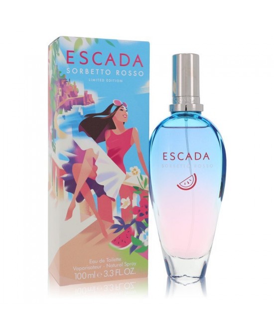 Escada Sorbetto Rosso by Escada Eau De Toilette Spray 3.3 oz (Women)