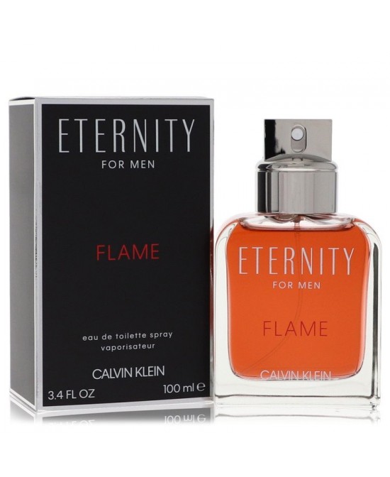 Eternity Flame by Calvin Klein Eau De Toilette Spray 3.4 oz (Men)