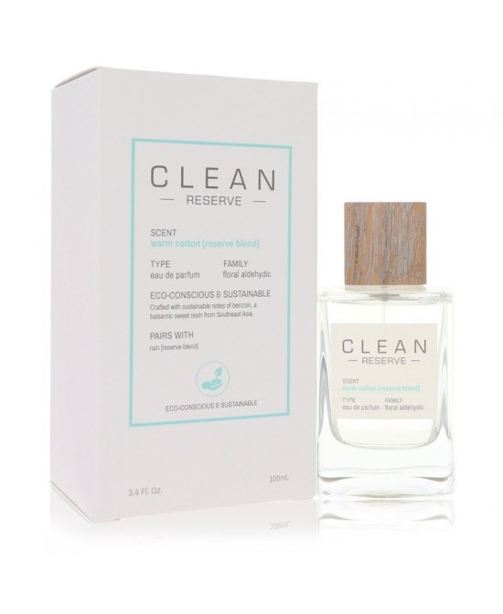 Clean Reserve Warm Cotton by Clean Eau De Parfum Spray 3.4 oz (Women)