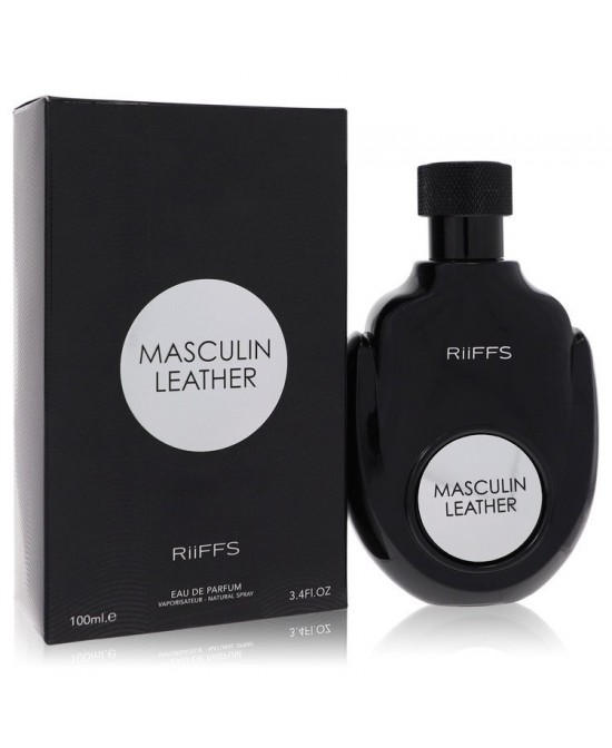 Masculin Leather by Riiffs Eau De Parfum Spray 3.4 oz (Men)