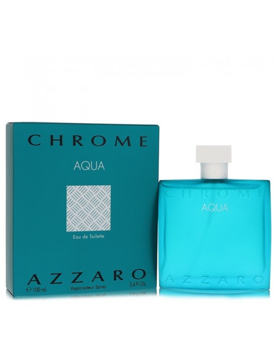 Chrome Aqua by Azzaro Eau De Toilette Spray 3.4 oz (Men)