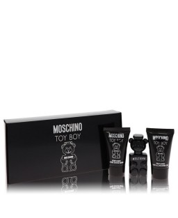 Moschino Toy Boy by Moschino Gift Set -- .17 oz Mini EDP + .8 oz Shower Gel + .8 oz After Shave Balm (Men)