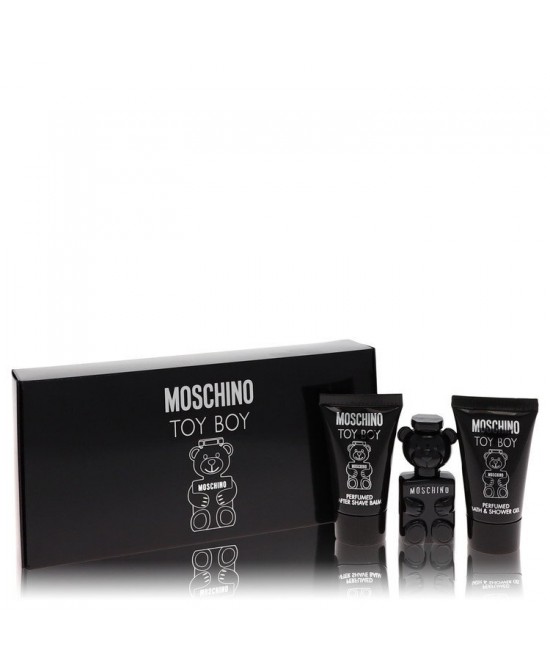 Moschino Toy Boy by Moschino Gift Set -- .17 oz Mini EDP + .8 oz Shower Gel + .8 oz After Shave Balm (Men)