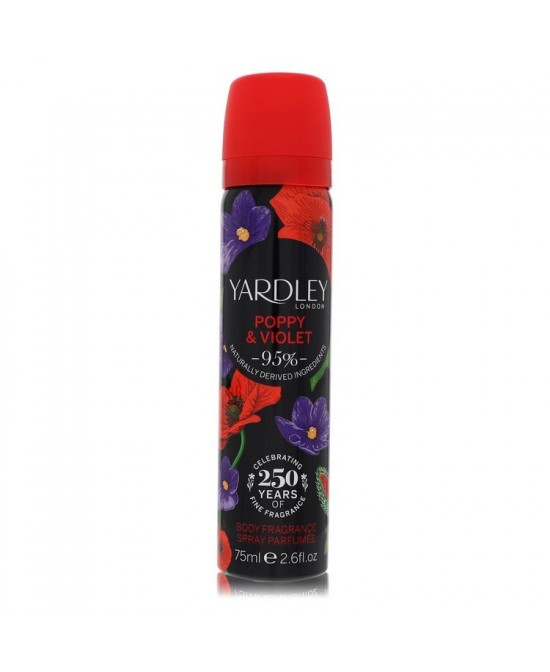 Yardley Poppy & Violet by Yardley London Body Fragrance Spray 2.6 oz (Women)